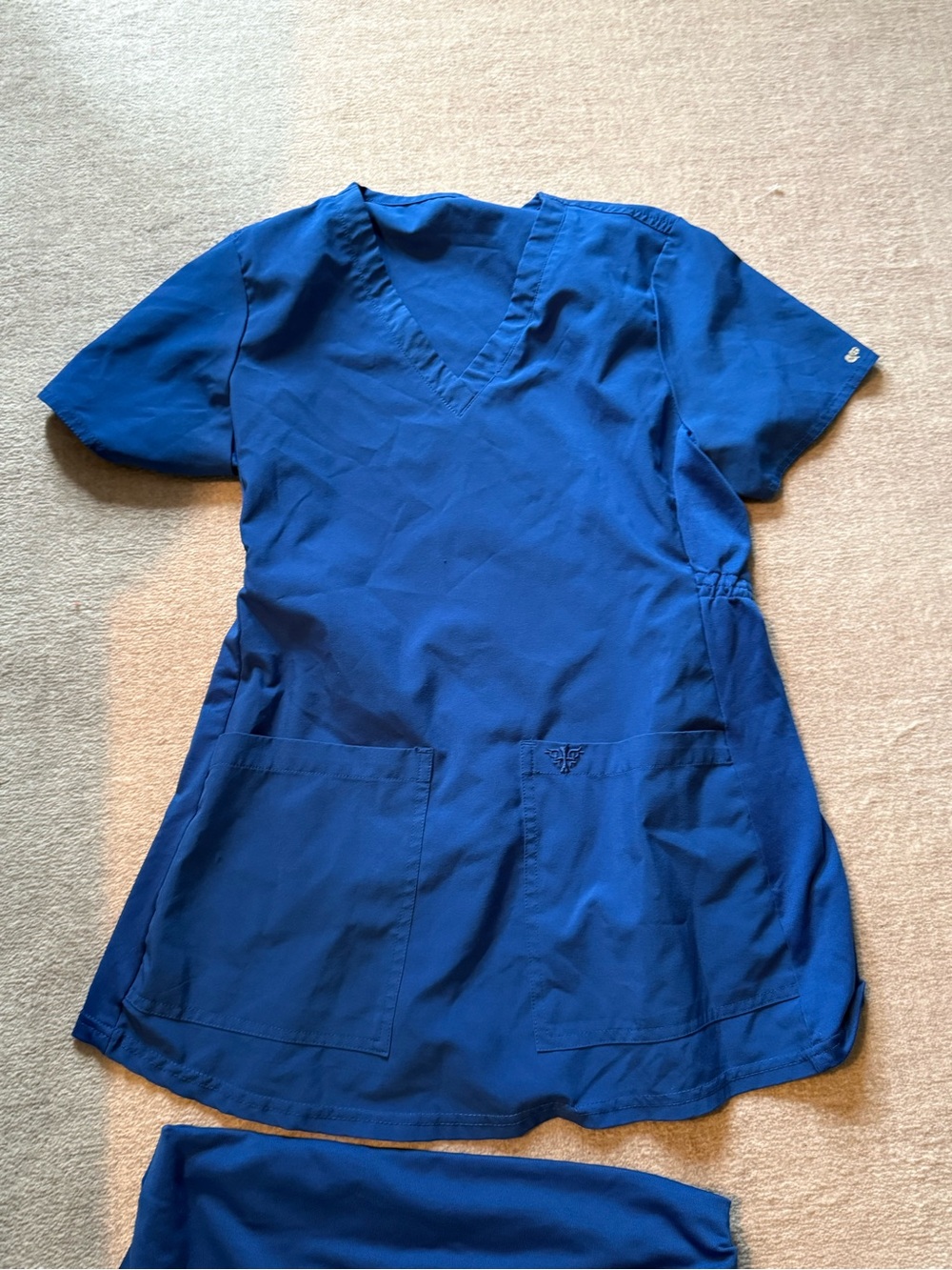 Med Couture royal blue maternity Scrub set